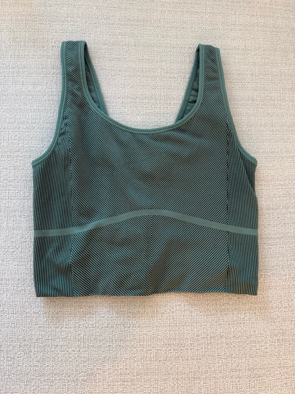 All In Motion Ribbed Longline Sports Bra Tank Sage Green Size Large